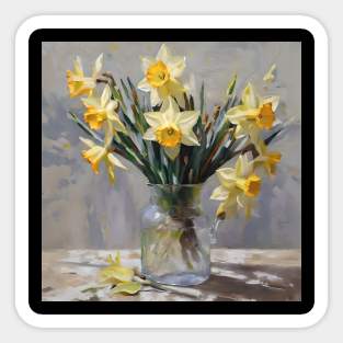 Easter Daffodils Study Sticker